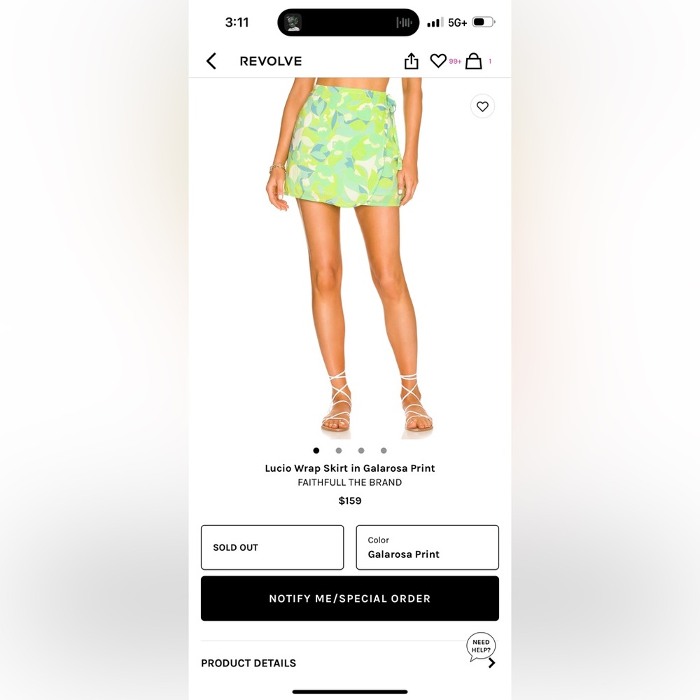 FAITHFULL THE BRAND Lucio wrap skirt